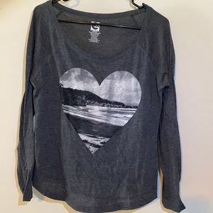 Billabong Grey Long Sleeve Shirt - Size M